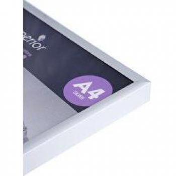Photo Frame Aluminium with Non-glass Perspex Front Back-loading A4