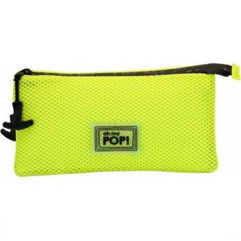 Estuche Portatodo Triple Amarillo Neón Oh My Pop!