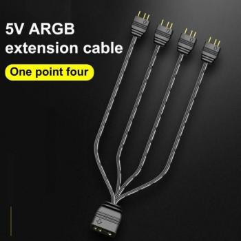 Draagbare ARGB Hub Compact 1 à 4 Zwart