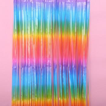 Hawaiian Party Silk Curtain