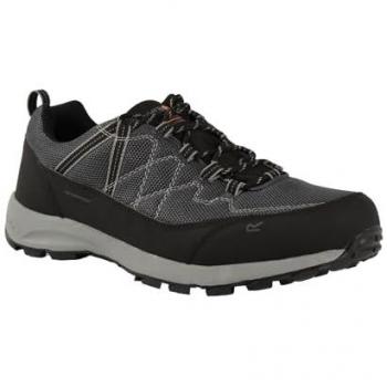 Regatta Mens Samaris II Lite Low Waterproof Walking Shoes Black Dark Steel