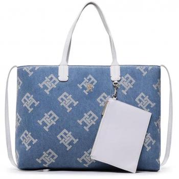 Dámska denimová taška Tommy Hilfiger s monogramom