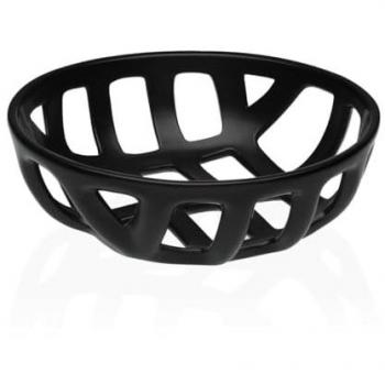 Versa Frutero Negro Cerámica Dolomita 26,4 x 8,5 x 26,4 cm