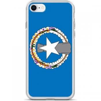 IPhone Silica Flex Case with North Mariana Islands Flag Pattern