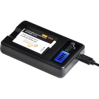 Battery + LCD USB Charger for Panasonic Lumix DMC-LZ40