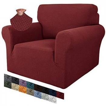 MAXIJIN Kreativer Jacquard Stuhlbezug für das Wohnzimmer, rutschfester Super-Stretch-Stuhlbezug mit Armen, hundefreundlicher 1-teiliger elastischer Sofa-Couchschutz