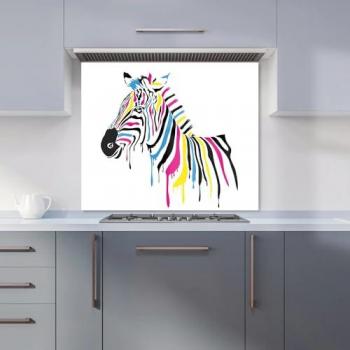 Multi-Coloured Zebra Glass Splashback