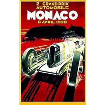Monaco GP 1930 Schatzmix Rennschild aus Blechteilung