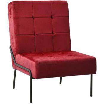 Chaise de relaxation en velours 65x79x87 cm