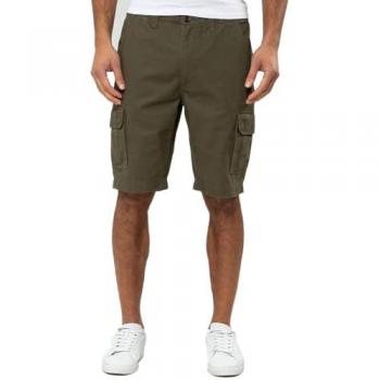 Mens Khaki Cotton 'Bute' Cargo Shorts - 32W/32L