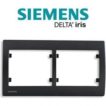 Siemens Delta Iris Plaque Horizontale Double Anthracite