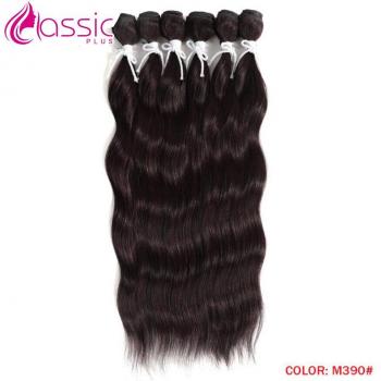 Mechones de Cabello Sintético Ondulado 20 Pulgadas Rubio Degradado