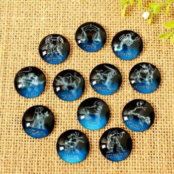 Mixed Color Printed Glass Dome Cabochons