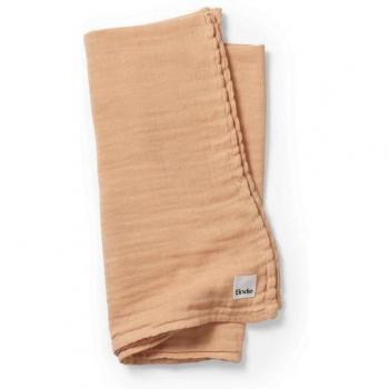 Coperta Elodie Mussola Bambù – Colore Amber Apricottato