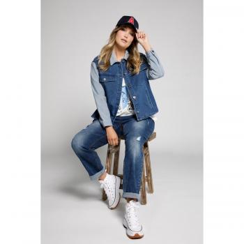 Blueshift Denim Jacket Oversized Color Block Donna 64/66 – Ulla Popken