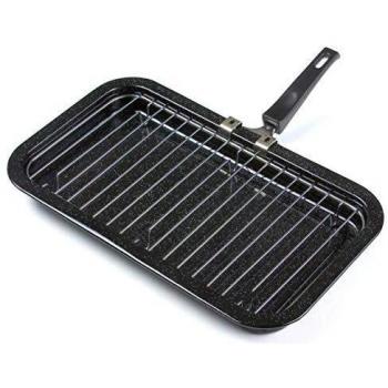 Large Enamel Grill Pan and Rack 35cm x 25cm
