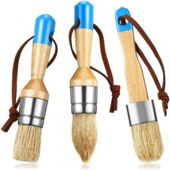 3 Pcs Bristle Stencil Brushes with Ergonomic Handle