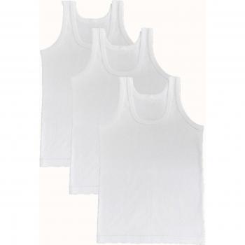 Camisa Blanca Cómoda Infantil Algodón Penteado 3 piezas