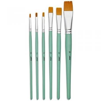 Set di pennelli PeBeo 6 pezzi pennelli piatti dorati MC