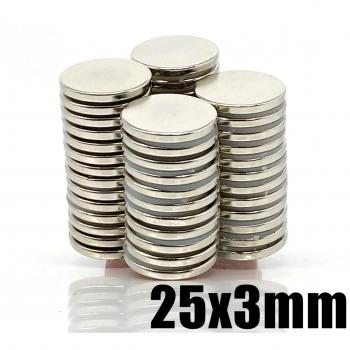 25mm × 3mm N35 Neodymium Disk Magnet