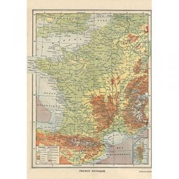 Larousse Frankreich Atlas 1925 (Buchdruck)