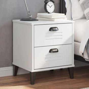VIKEN Bedside Cabinet White Engineered Wood