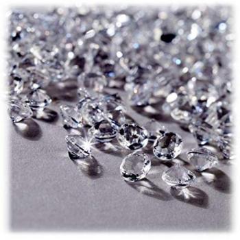 Relaxdays - Diamanti Decorativi Trasparenti, Set da 3000 pz, 6x4 mm