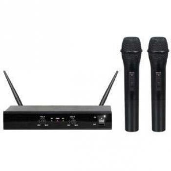 Karma Kit Microfoni Set 5002 Doppio Radiomicrofono Palmare UHF Nero