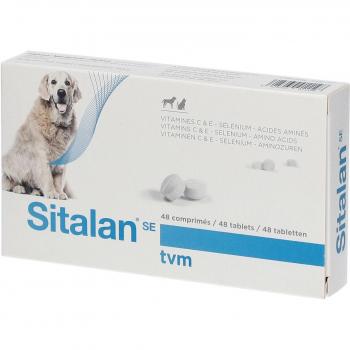 Sitalan Tvm Se Compléments Alimentaires Anti-Vieillissement Pour Chiens Et Chats - Boîte De 48 Comprimés