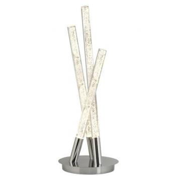Searchlight - Lampada Scrivania Bolle Acciaio Cromo Policarbonato Trasparente Led 2,67W 3000K