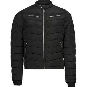 Gesteppte Schott Motorradjacke mit Leder‑Akzent