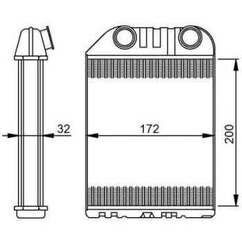 Wärmetauscher für Innenraumheizung NRF 54287