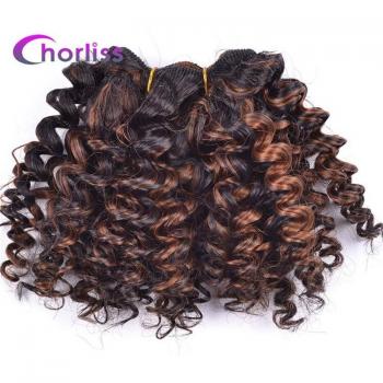 Extensions capillaires au Crochet crépues blond foncé, 3 pièces, 105 g