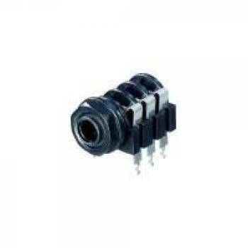 Presa audio stereo orizzontale 6.35 mm Rean AV NYS 219 3 poli nera