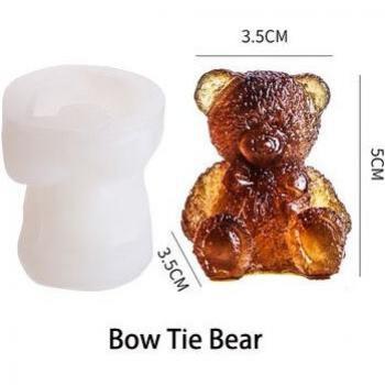 Oso 3D Flexible: Bandeja Silicona con Moldes de Leche y Té