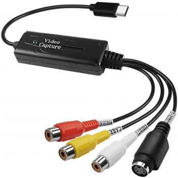 Carte de capture vidéo 1 canal RCA → USB-C