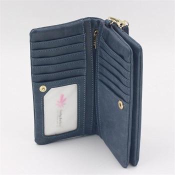 Cartera femenina de día con diseño doble cierre y acabado mate