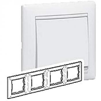 Marco 4 elementos VALENA blanco LEGRAND 774454