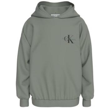 Calvin Klein Jeans Felpa Con Cappuccio Small Monogram Meteor Green 6 Anni