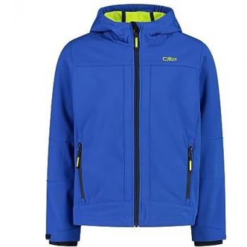 Giacca con Cappuccio CMP Softshell Blu Elettrico Lime - 8