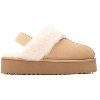 Mule acolchada de antelina beige Xti