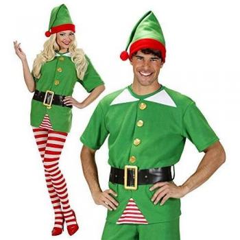 Widmann: Abito per Adulto da Elfo Aiutante di Babbo Natale, Verde, Misura L