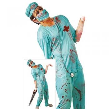 Zombie Surgeon's Costume con Guirla para Adultos