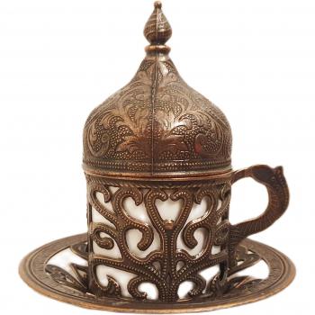 Copa de Café Turco en Cobre Hecha a Mano