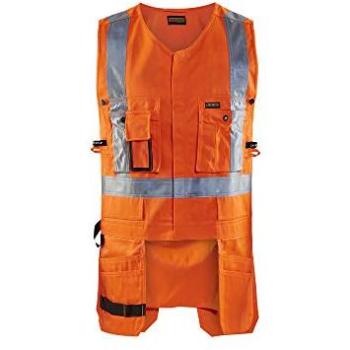 Porta-Tool Safety Vest Visibilità Alta Arancio Fluoro