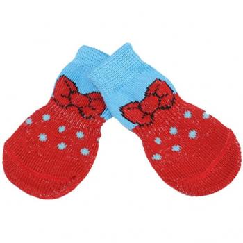 4Pcs/Set Puppy Dog Socks Anti-Slip Breathable Winter Socks