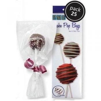 PME BC502 Bolsitas y Corbatas Plateadas para Cake Pops, 8 x 0.1 x 25 cm