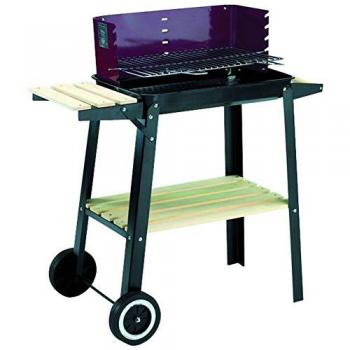 Barbecue a carbonella sg 51-24 con ruote, 83,5x44,5x87 cm - sandrigarden