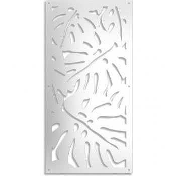 Pannello Parasole Filodendro in PVC Traforato 47x94 cm Spessore 10mm Bianco