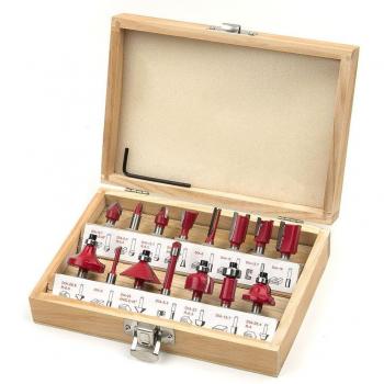 Fresas Rojas 15 Pcs – Shank Router 1/4″